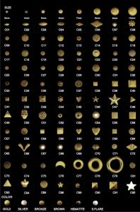 Tabel capse metalice forme si marimi